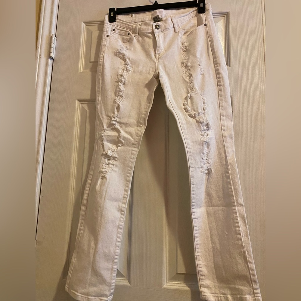 White Distressed Jeans